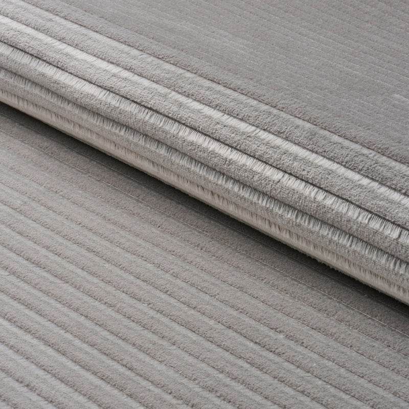 Schumacher PETITE CHANNELED VELVET OTTER GREY Fabric | Atlanta Fabrics
