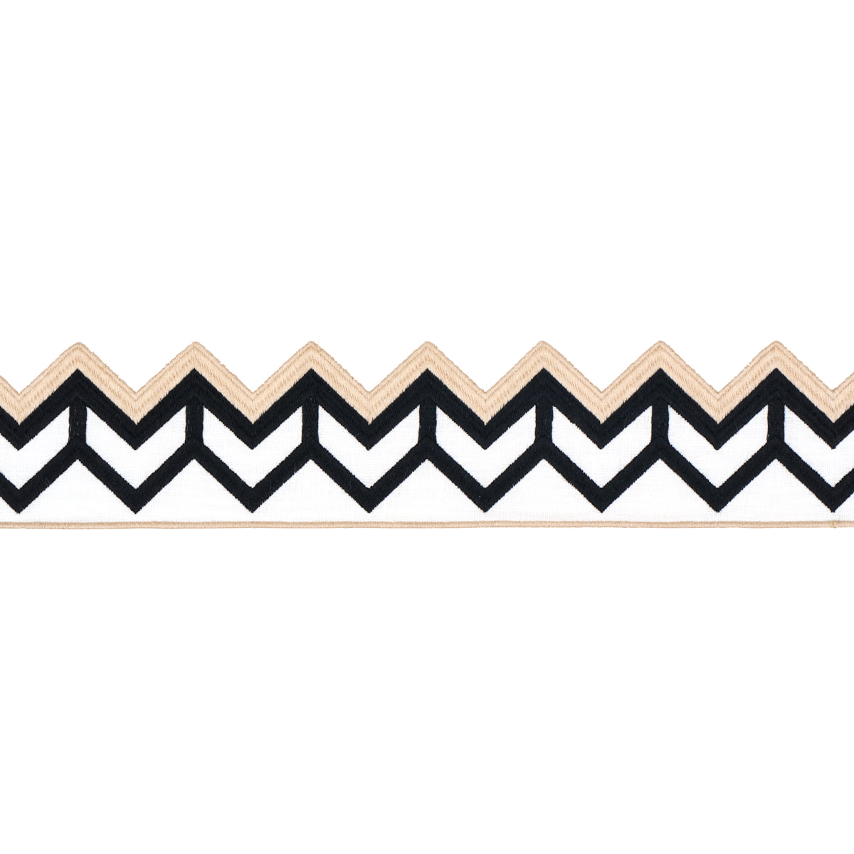Schumacher SPARREN EMBROIDERED TAPE BLACK Trim | Atlanta Fabrics