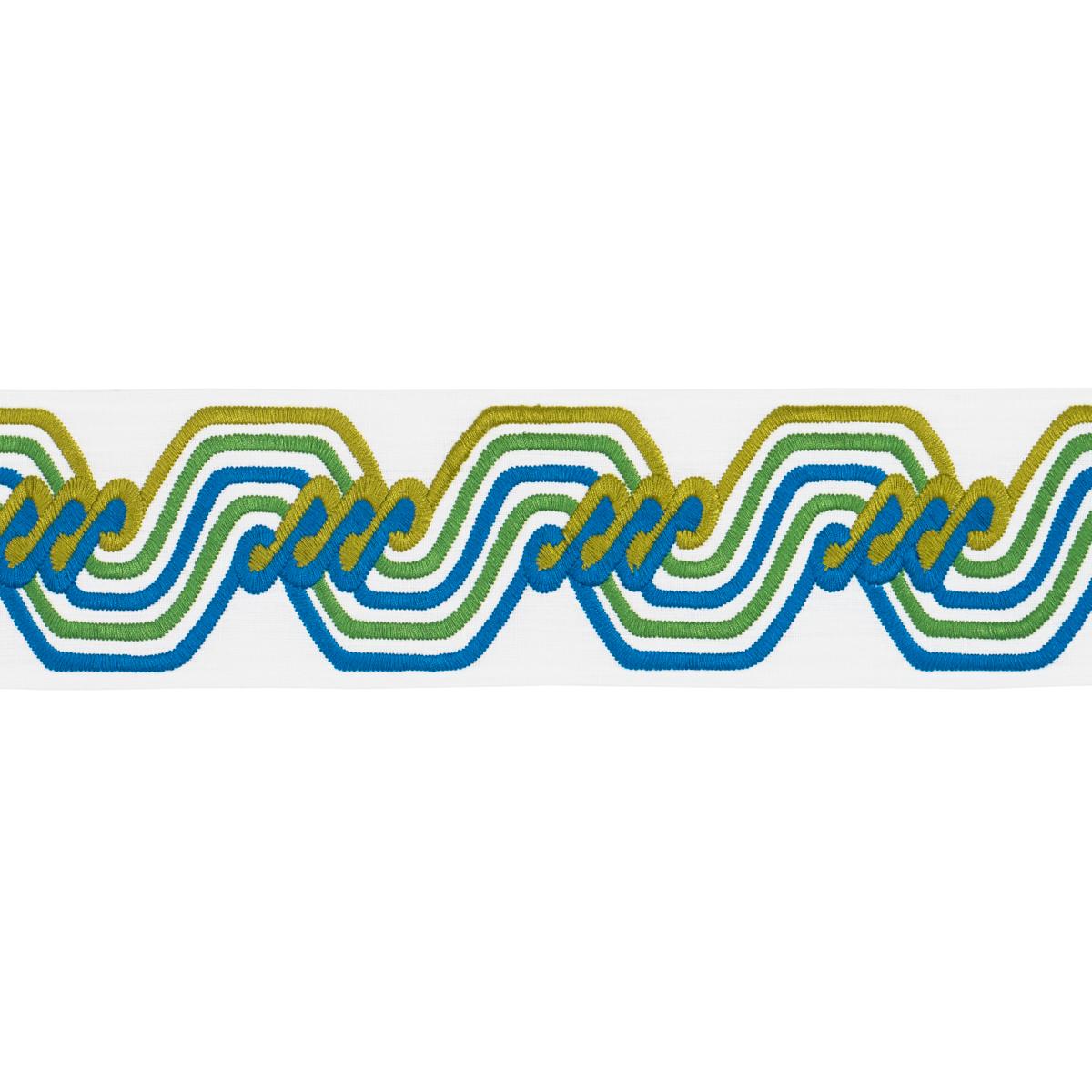 THE TWIST EMBROIDERED TAPE PEACOCK