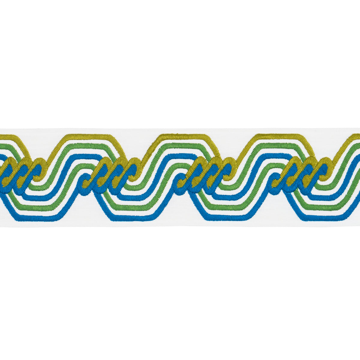 THE TWIST EMBROIDERED TAPE PEACOCK
