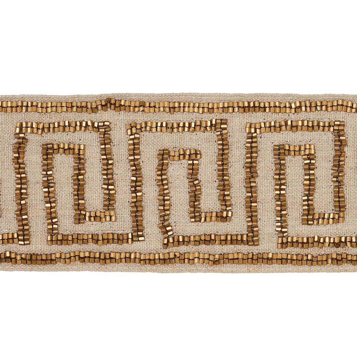 DELPHI BEADED TAPE GOLD ON NATURAL