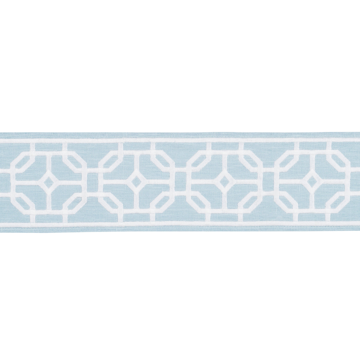 Schumacher GAZEBO TRELLIS TAPE SKY Trim | Atlanta Fabrics