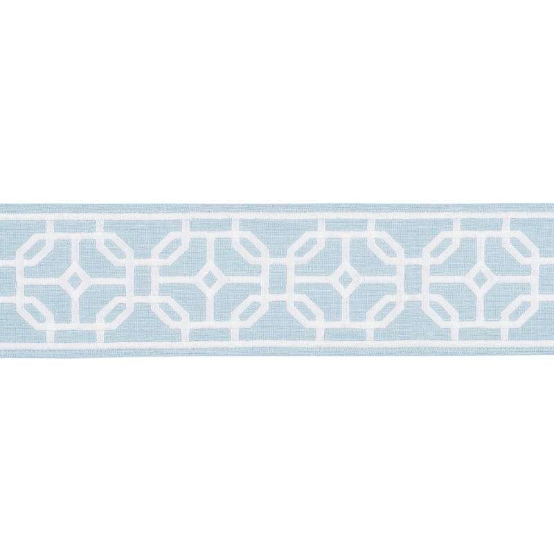 Schumacher GAZEBO TRELLIS TAPE SKY Trim | Atlanta Fabrics