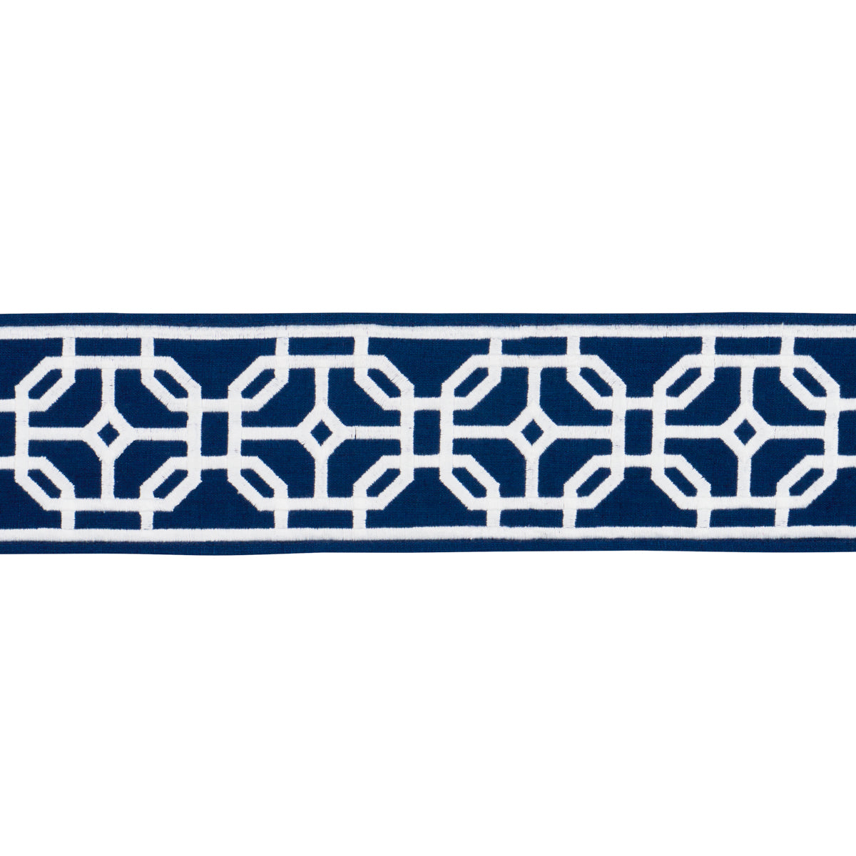 Schumacher GAZEBO TRELLIS TAPE NAVY Trim | Atlanta Fabrics