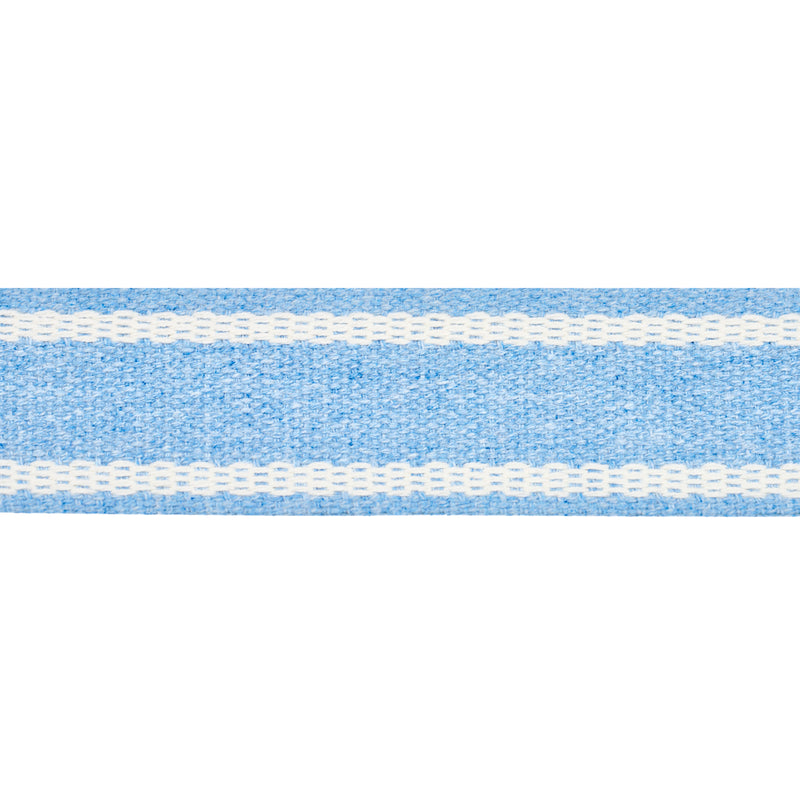 Schumacher SULLIVAN TAPE NARROW INDOOR/OUTDOOR BLUE Trim | Atlanta Fabrics