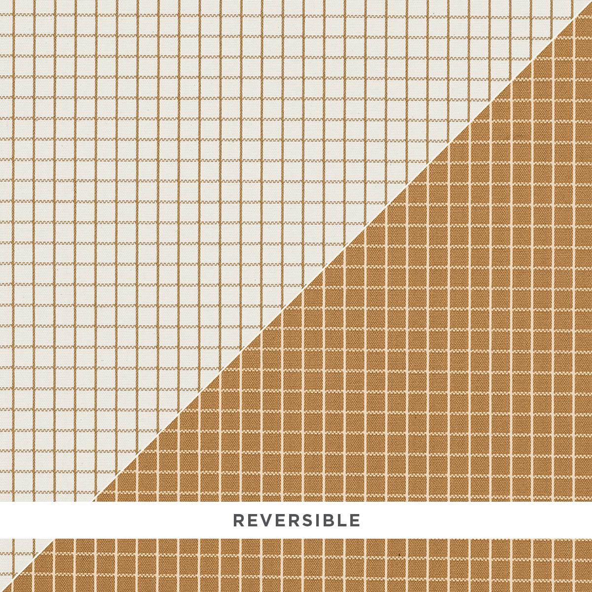 SCHUMACHER GEORGIE REVERSIBLE CHECK NEUTRAL FABRIC | Atlanta Fabrics