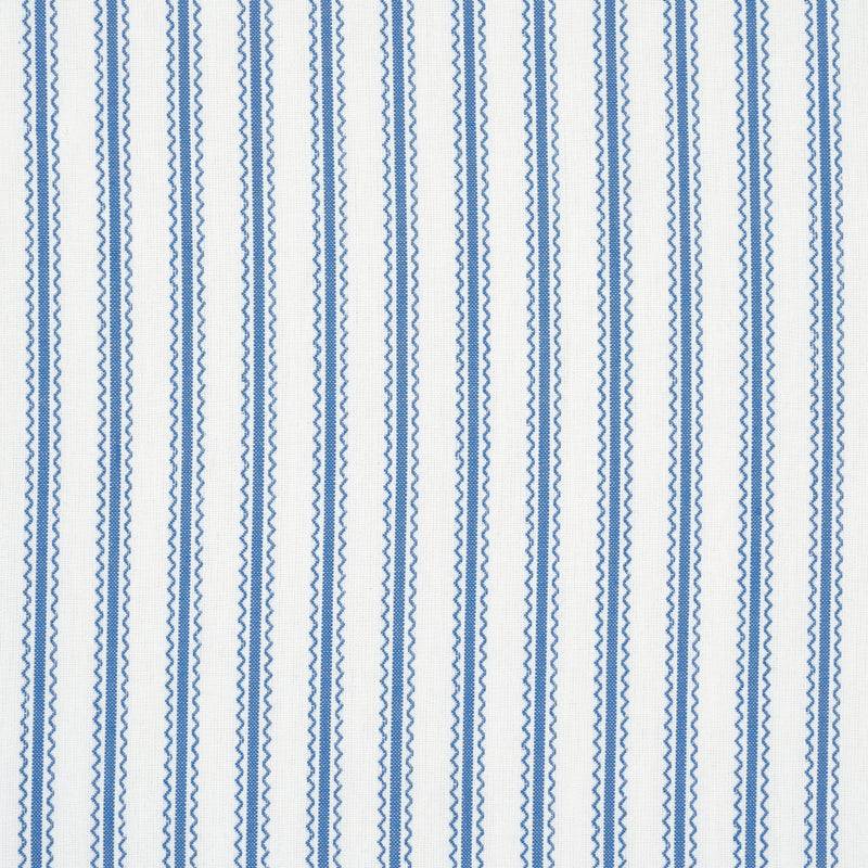 Schumacher BIRDIE TICKING STRIPE INDIGO Fabric | Atlanta Fabrics
