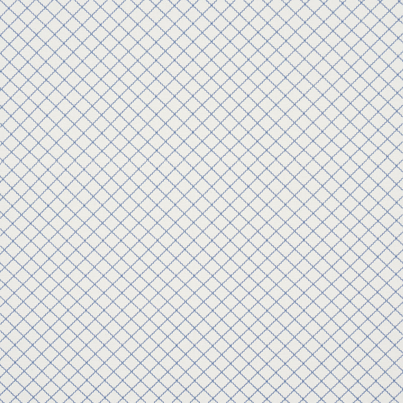 Schumacher MAGGIE LATTICE INDIGO Fabric | Atlanta Fabrics