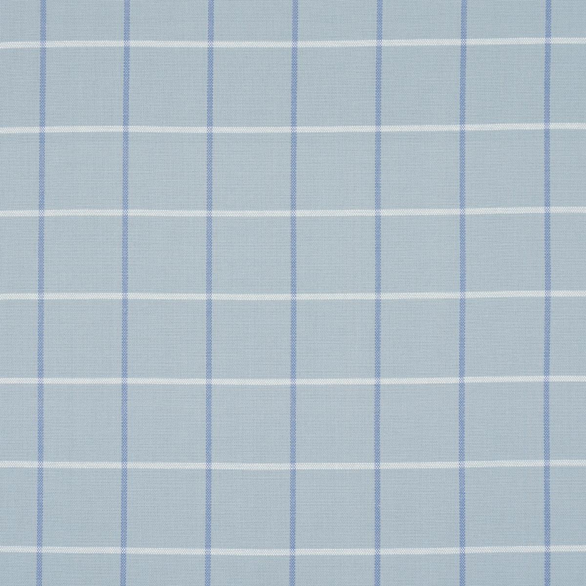 SCHUMACHER FRANNIE WINDOWPANE CHINA BLUE FABRIC | Atlanta Fabrics