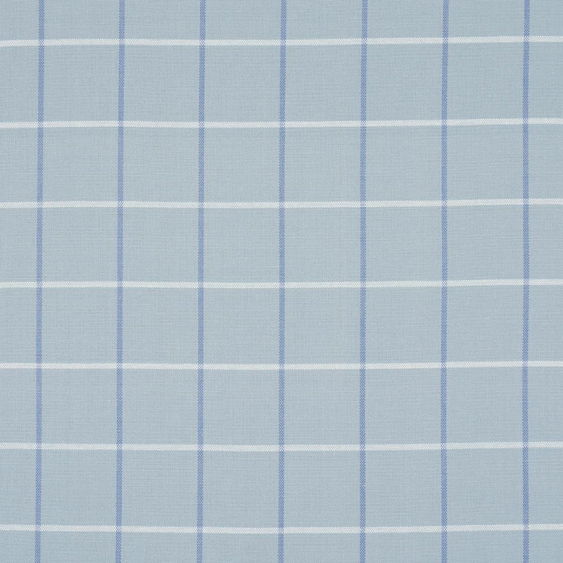 SCHUMACHER FRANNIE WINDOWPANE CHINA BLUE FABRIC | Atlanta Fabrics