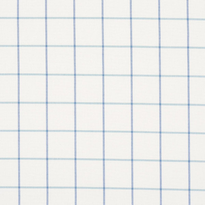 SCHUMACHER FRANNIE WINDOWPANE COBALT FABRIC | Atlanta Fabrics