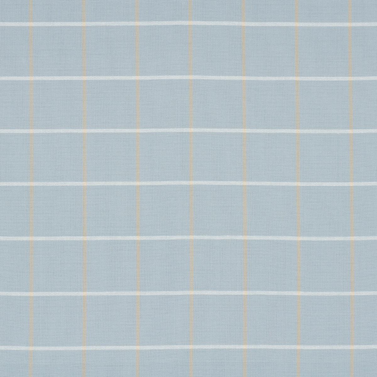 SCHUMACHER FRANNIE WINDOWPANE LIGHT BLUE FABRIC | Atlanta Fabrics