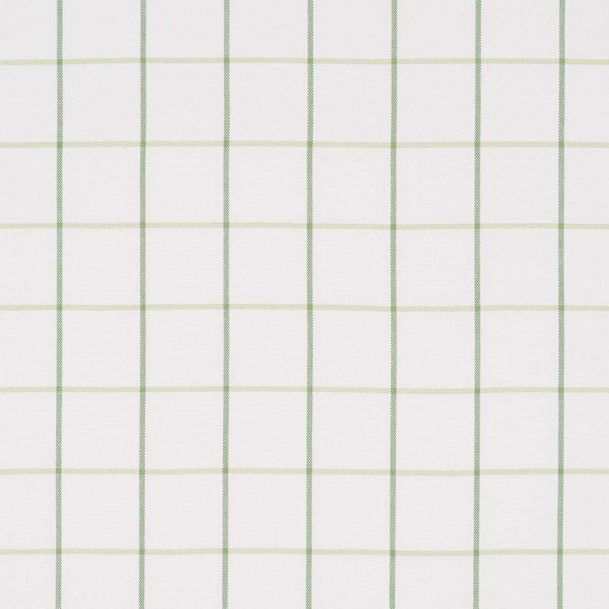 SCHUMACHER FRANNIE WINDOWPANE LEAF GREEN FABRIC | Atlanta Fabrics