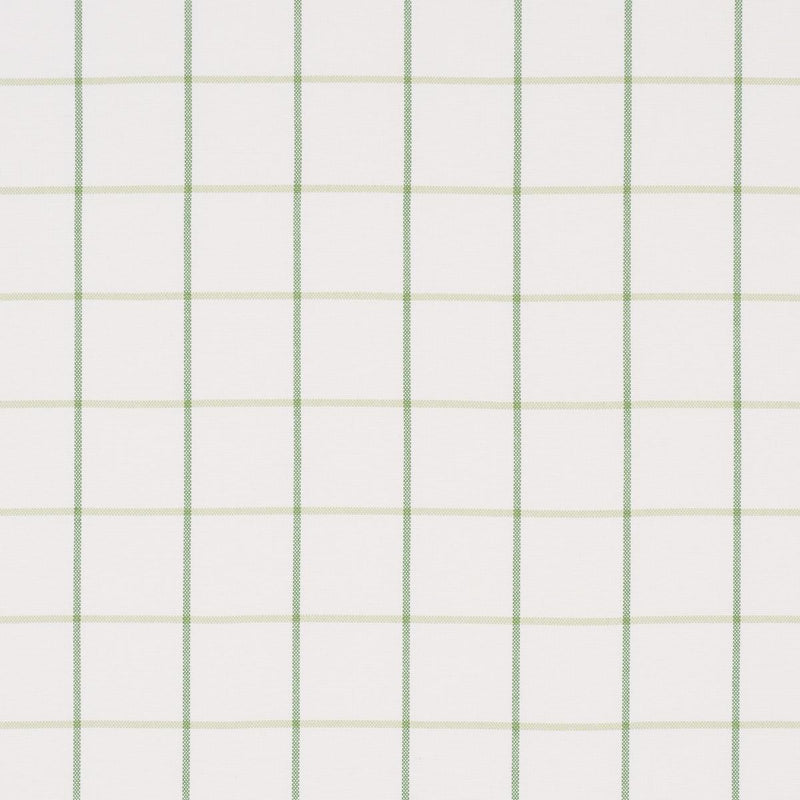 SCHUMACHER FRANNIE WINDOWPANE LEAF GREEN FABRIC | Atlanta Fabrics