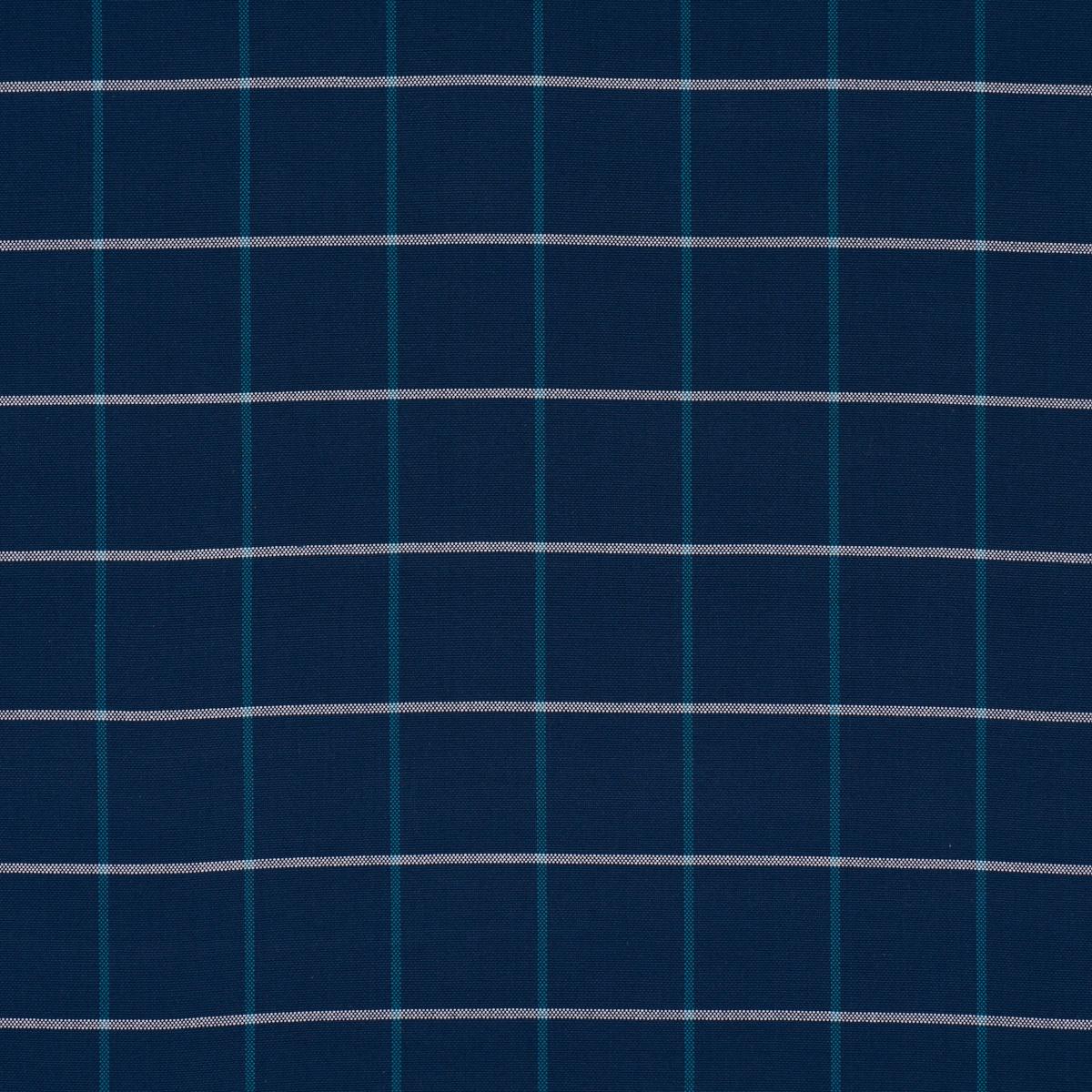 SCHUMACHER FRANNIE WINDOWPANE NAVY FABRIC | Atlanta Fabrics