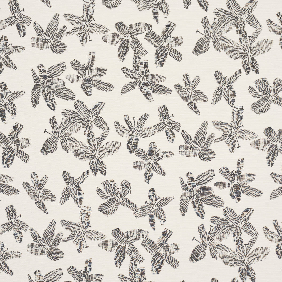 Schumacher HIBISCUS BLACK & WHITE Fabric | Atlanta Fabrics