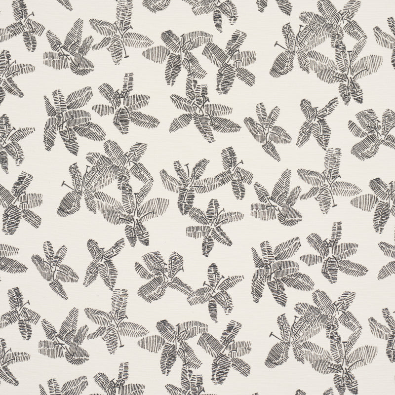 Schumacher HIBISCUS BLACK & WHITE Fabric | Atlanta Fabrics