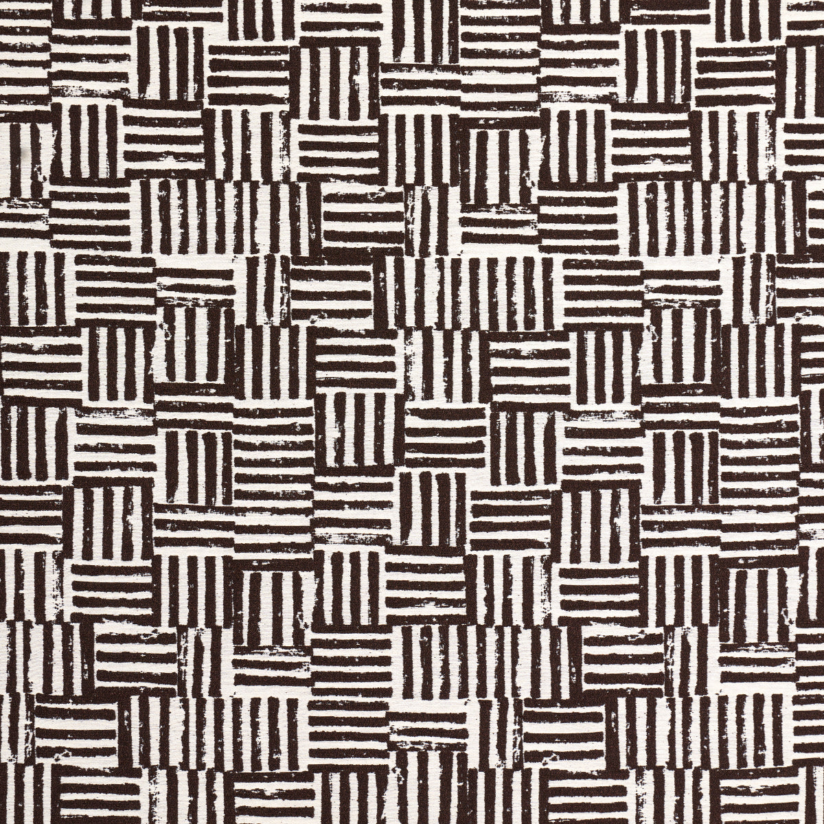 Schumacher PATCHWORK CACAO Fabric | Atlanta Fabrics
