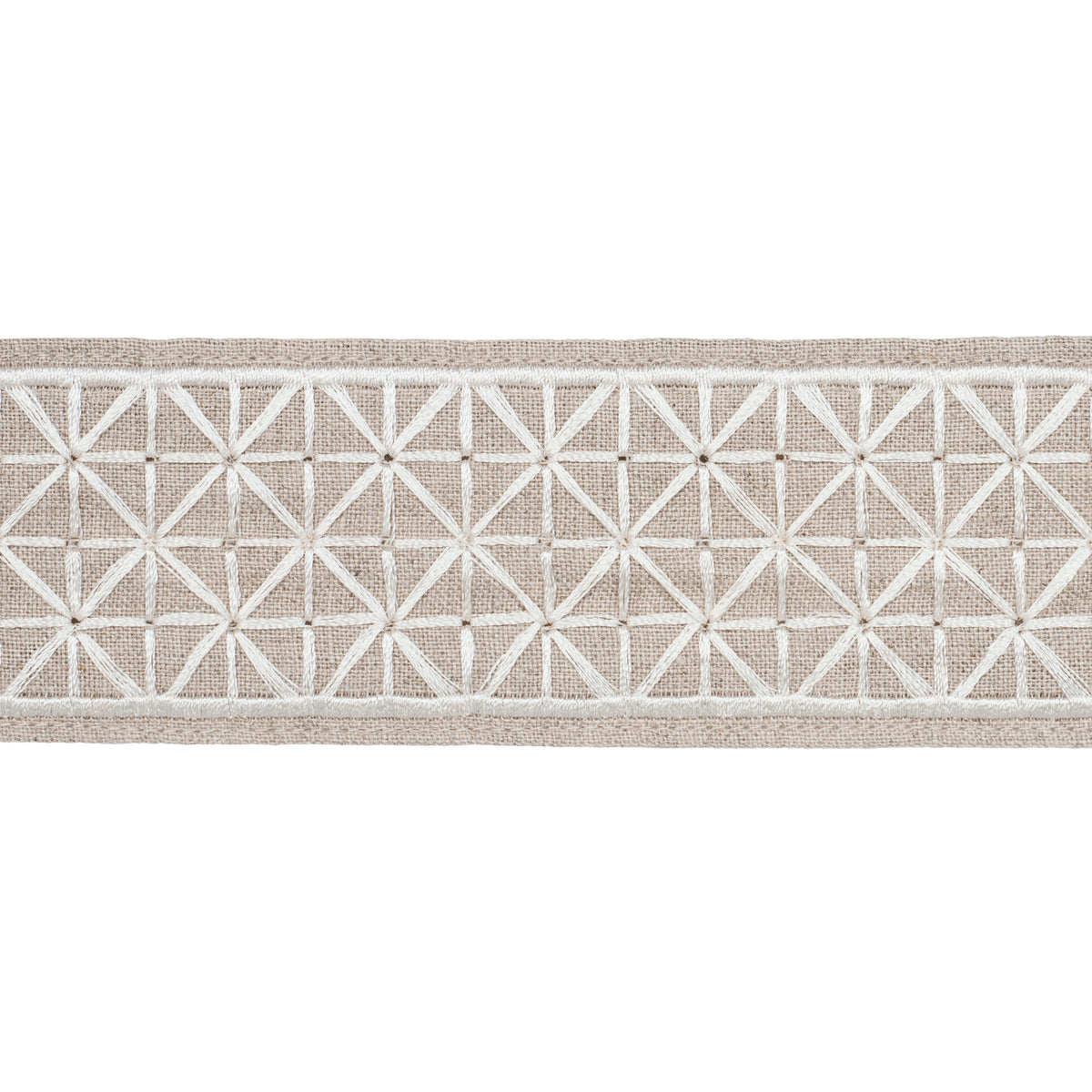Schumacher DIRECTOIRE TAPE NARROW IVORY ON NATURAL Trim | Atlanta Fabrics