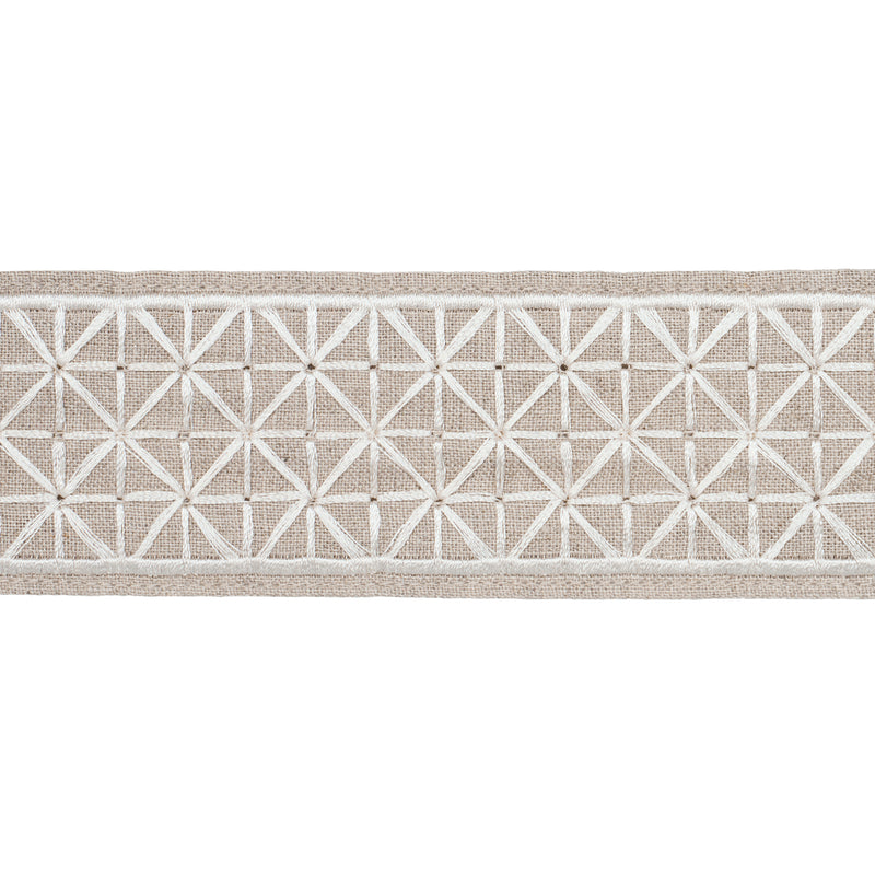 Schumacher DIRECTOIRE TAPE NARROW IVORY ON NATURAL Trim | Atlanta Fabrics