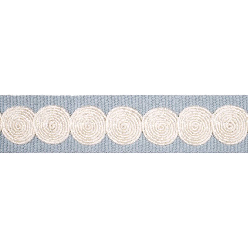 Schumacher CASTILLE TAPE NARROW SKY Trim | Atlanta Fabrics