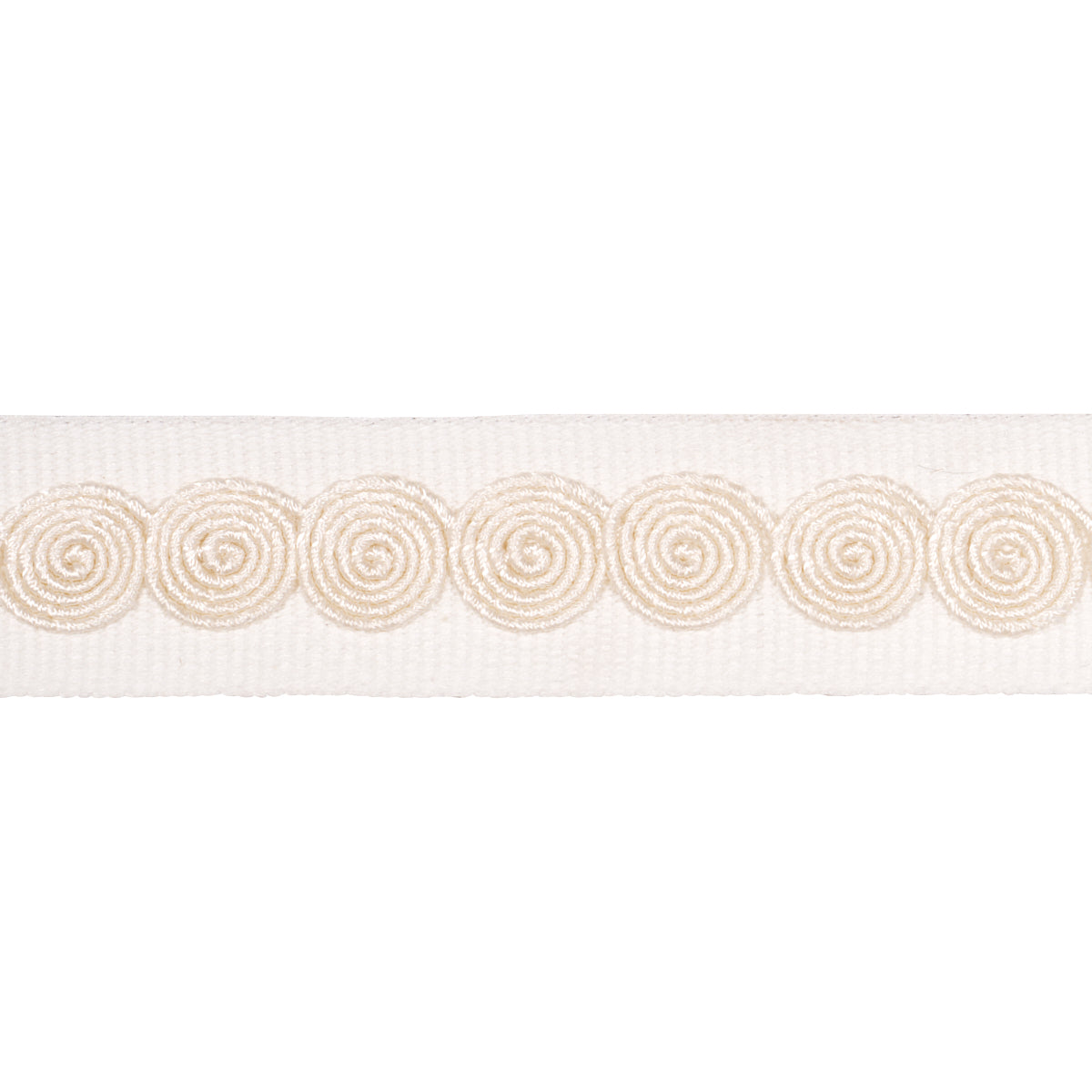 Schumacher CASTILLE TAPE NARROW IVORY Trim | Atlanta Fabrics
