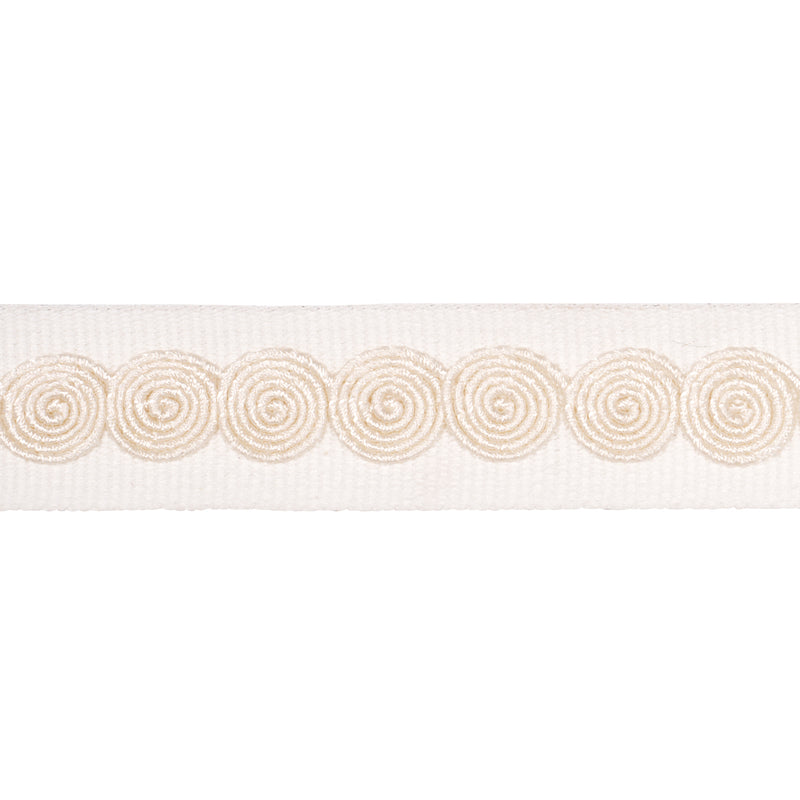 Schumacher CASTILLE TAPE NARROW IVORY Trim | Atlanta Fabrics