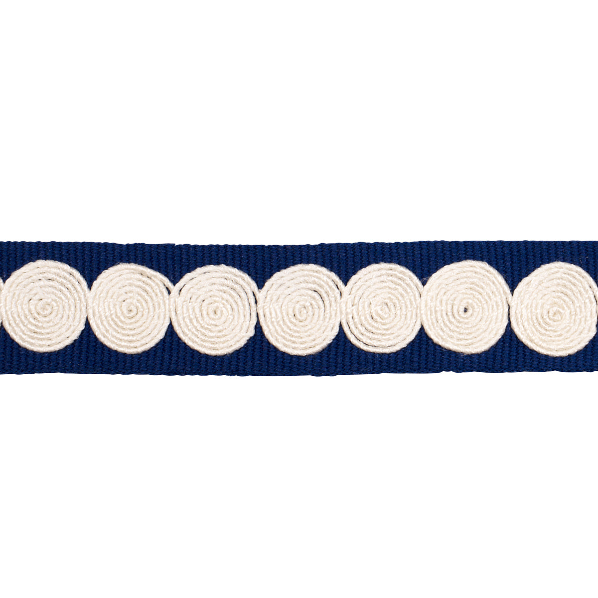 Schumacher CASTILLE TAPE NARROW NAVY Trim | Atlanta Fabrics