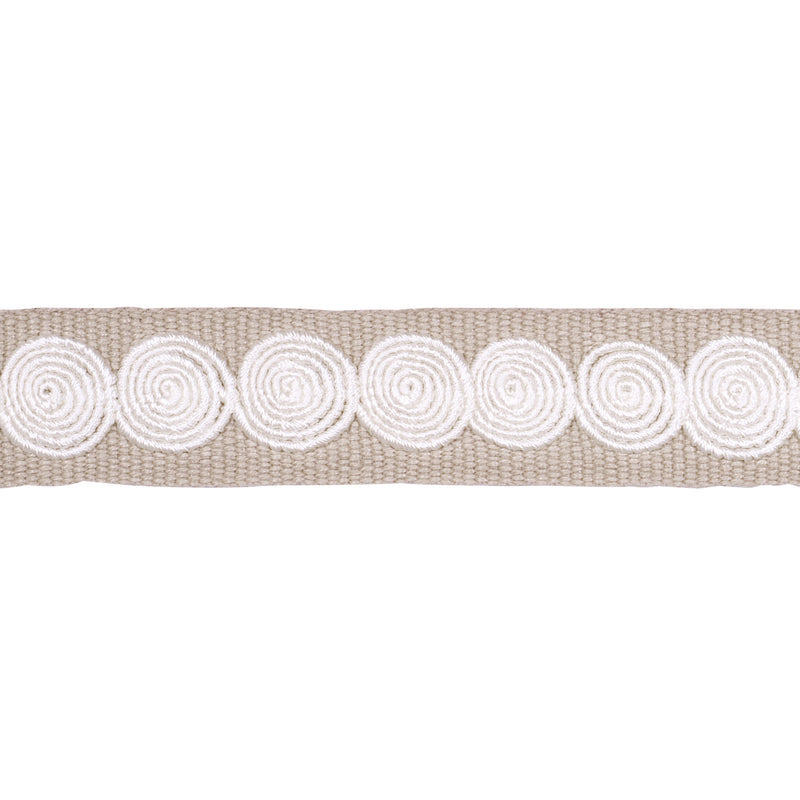 Schumacher CASTILLE TAPE NARROW NEUTRAL Trim | Atlanta Fabrics