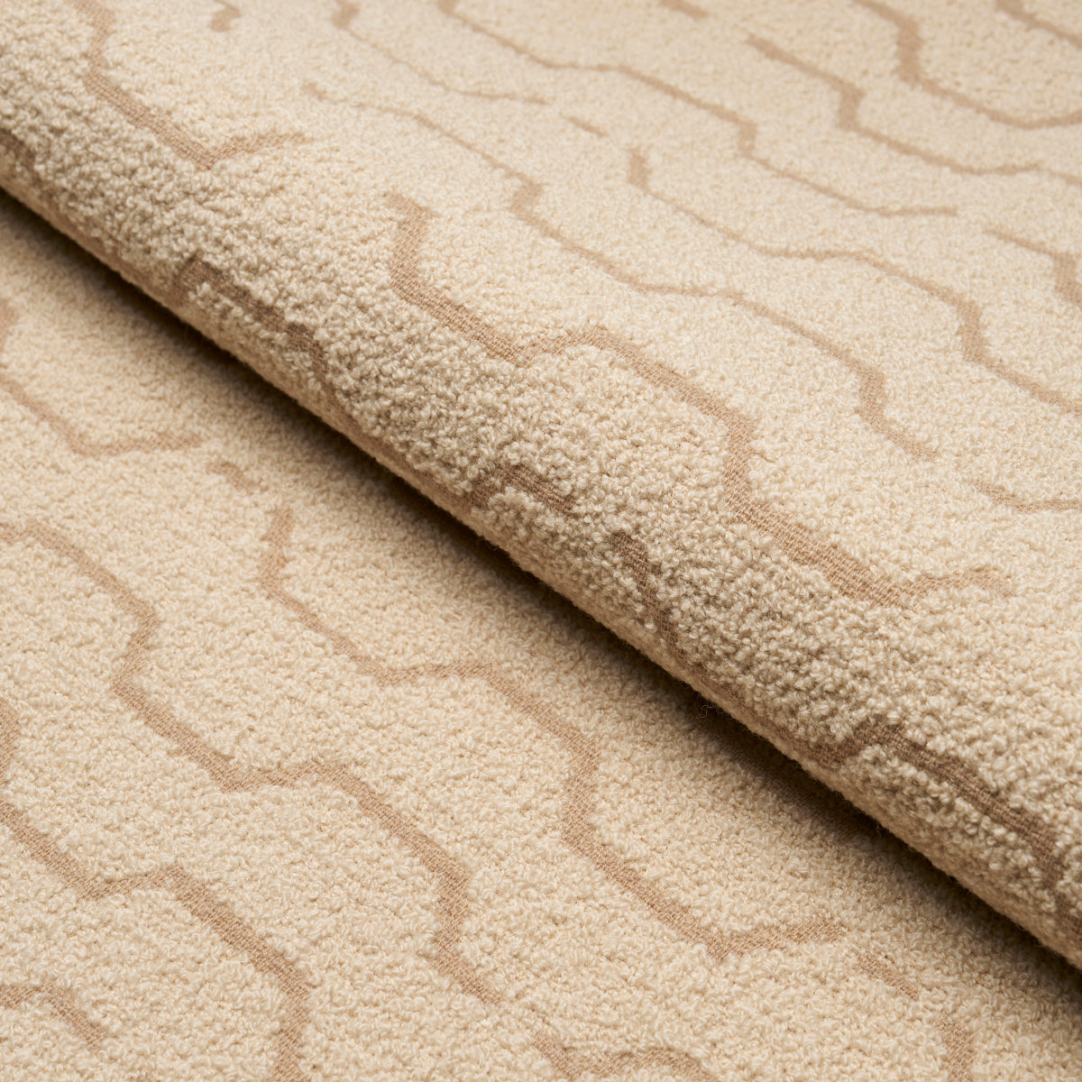 Schumacher PATEK WOOL BOUCLÌä SAND Fabric | Atlanta Fabrics