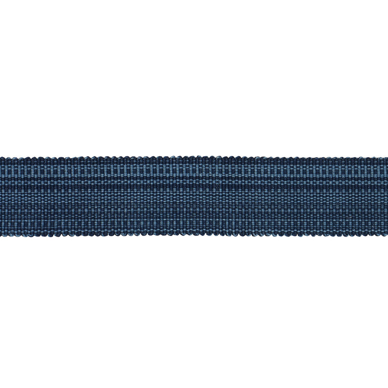 Schumacher COTTON STRIÌä TAPE MEDIUM INDIGO Trim | Atlanta Fabrics