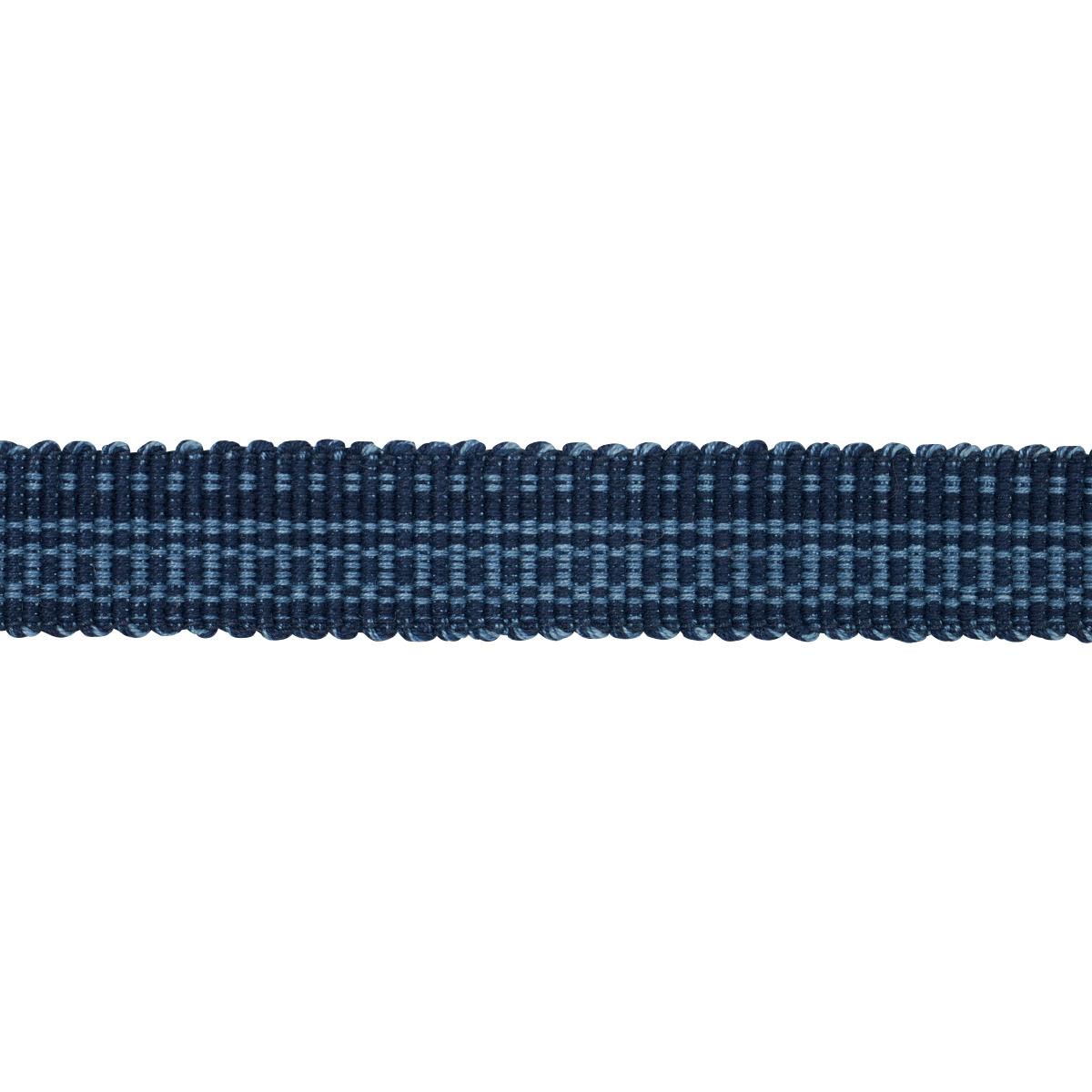 COTTON STRIÌä TAPE NARROW INDIGO