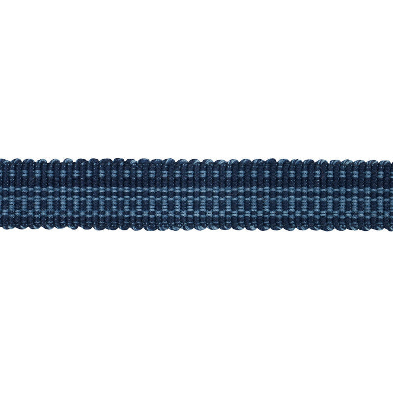Schumacher COTTON STRIÌä TAPE NARROW INDIGO Trim | Atlanta Fabrics