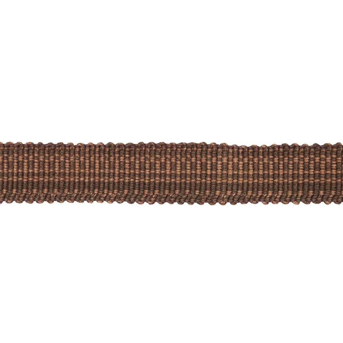 Schumacher COTTON STRIÌä TAPE NARROW CHESTNUT Trim | Atlanta Fabrics