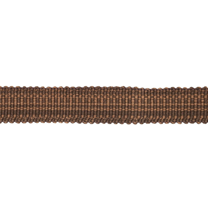 Schumacher COTTON STRIÌä TAPE NARROW CHESTNUT Trim | Atlanta Fabrics