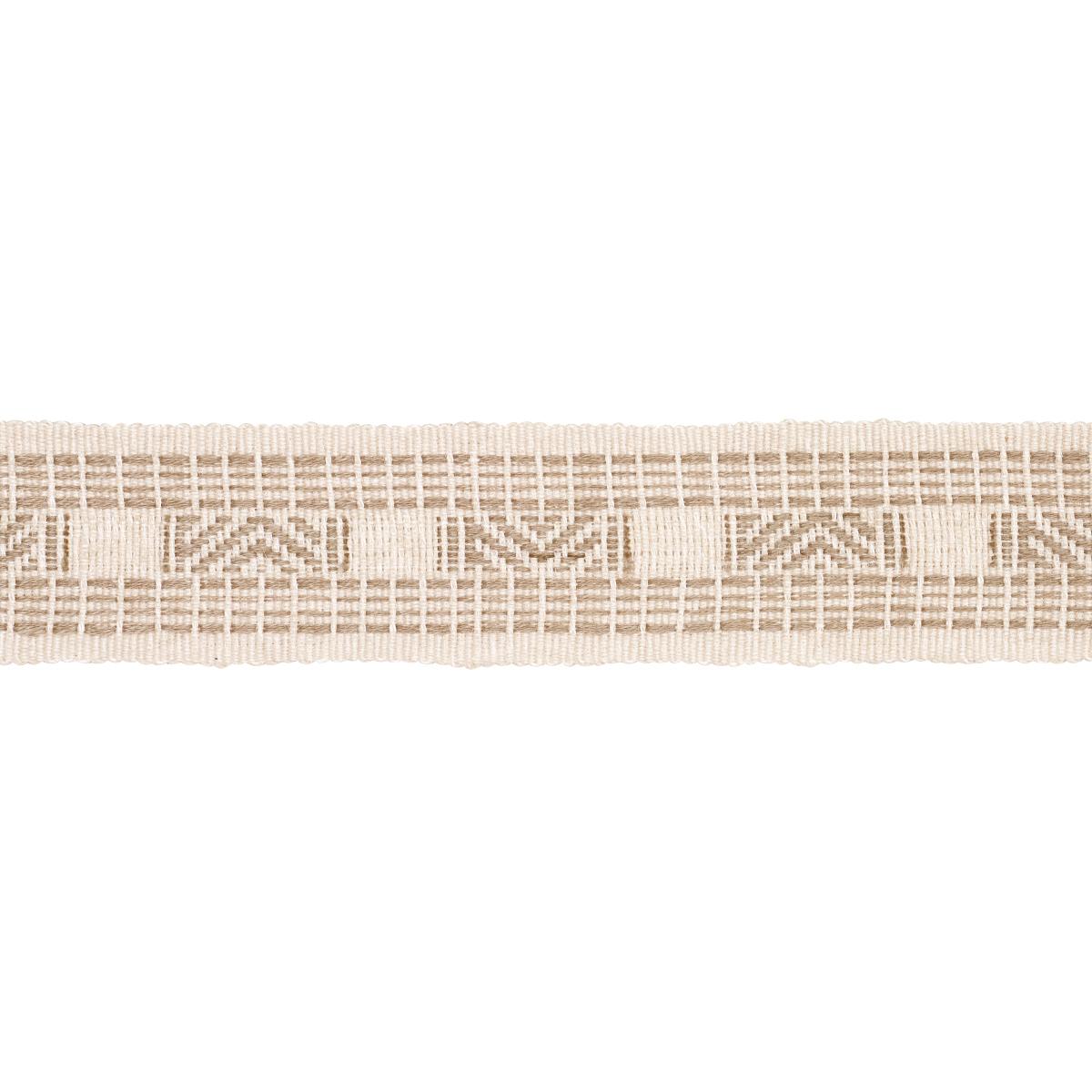 Schumacher NAEL LINEN COTTON TAPE OYSTER Trim | Atlanta Fabrics