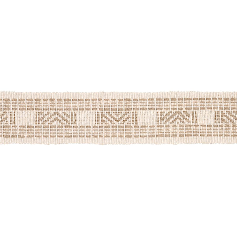Schumacher NAEL LINEN COTTON TAPE OYSTER Trim | Atlanta Fabrics