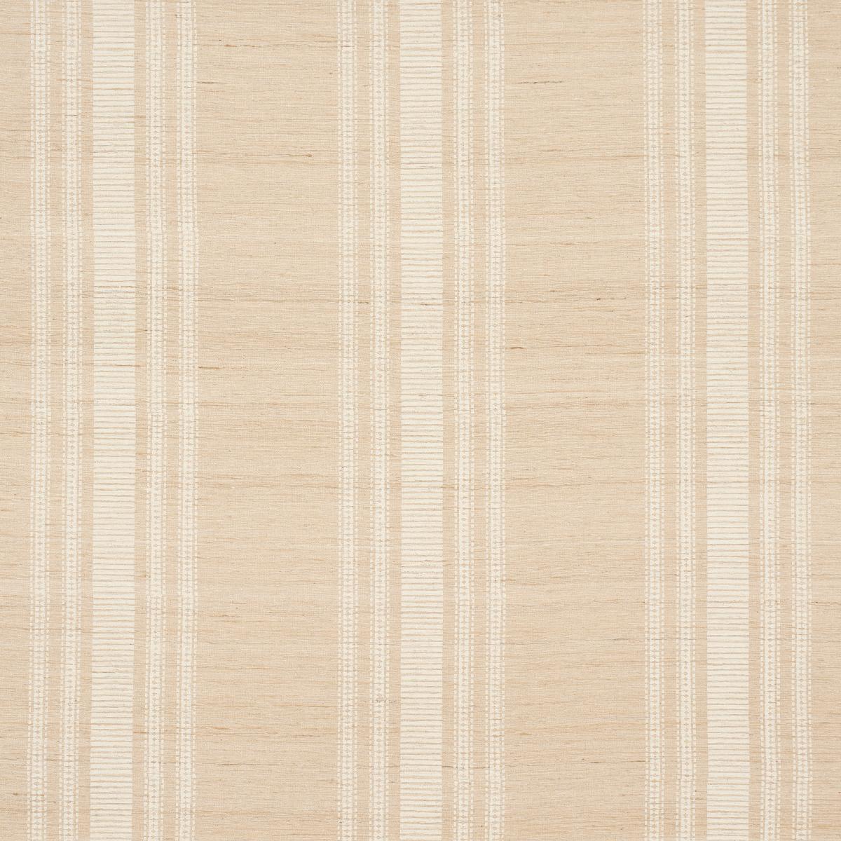 SCHUMACHER CASSIA HANDWOVEN SILK STRIPE NATURAL FABRIC | Atlanta Fabrics