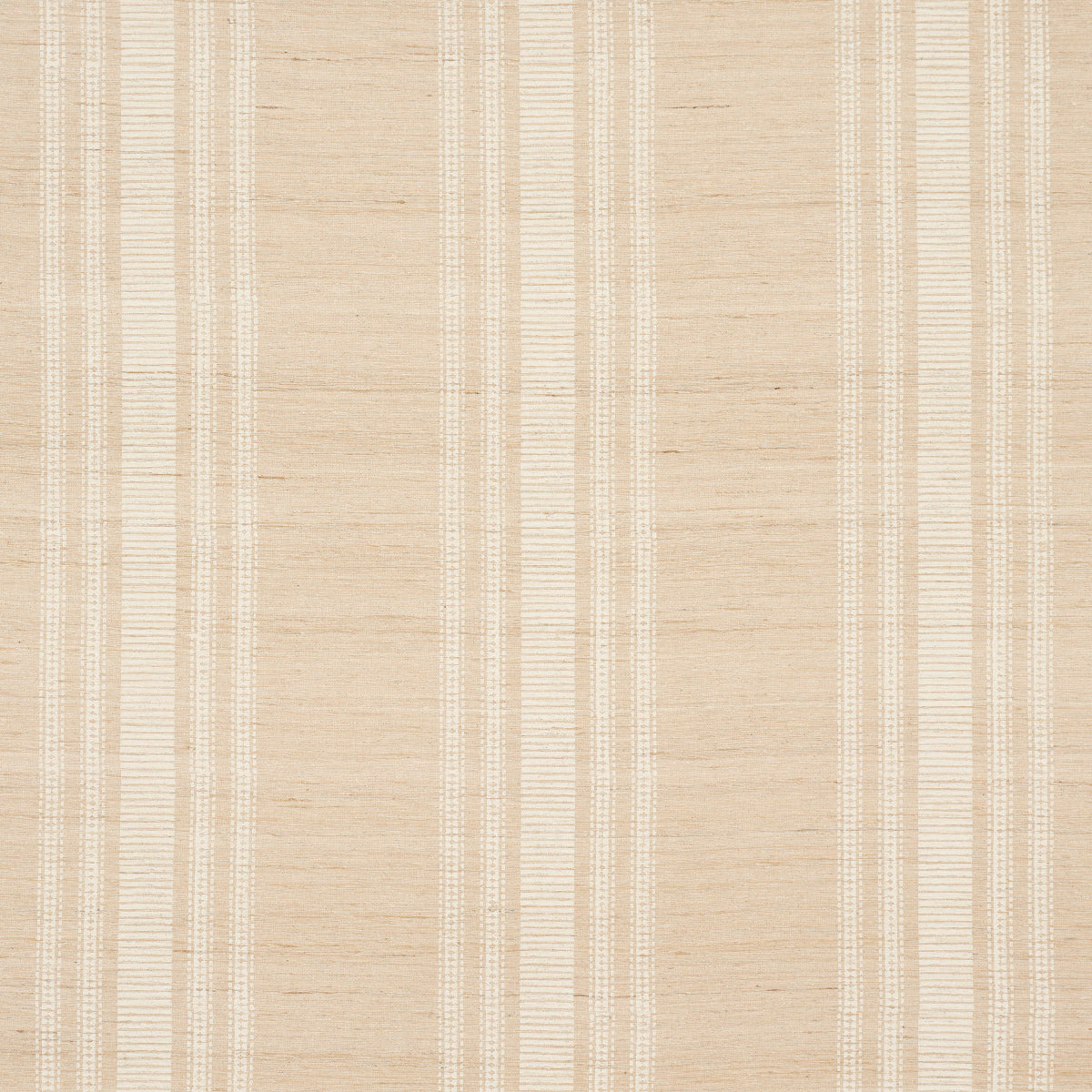 Schumacher CASSIA HANDWOVEN SILK STRIPE NATURAL Fabric | Atlanta Fabrics