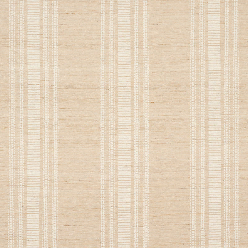 Schumacher CASSIA HANDWOVEN SILK STRIPE NATURAL Fabric | Atlanta Fabrics