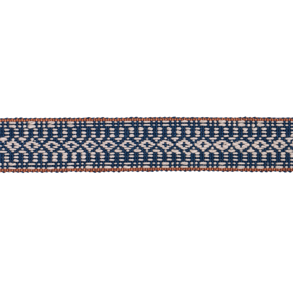 Schumacher HELENA LINEN COTTON TAPE INDIGO Trim | Atlanta Fabrics