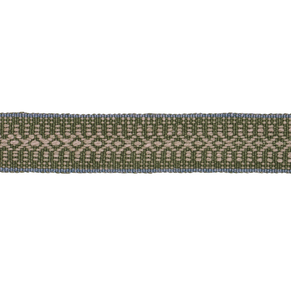 Schumacher HELENA LINEN COTTON TAPE FERN Trim | Atlanta Fabrics