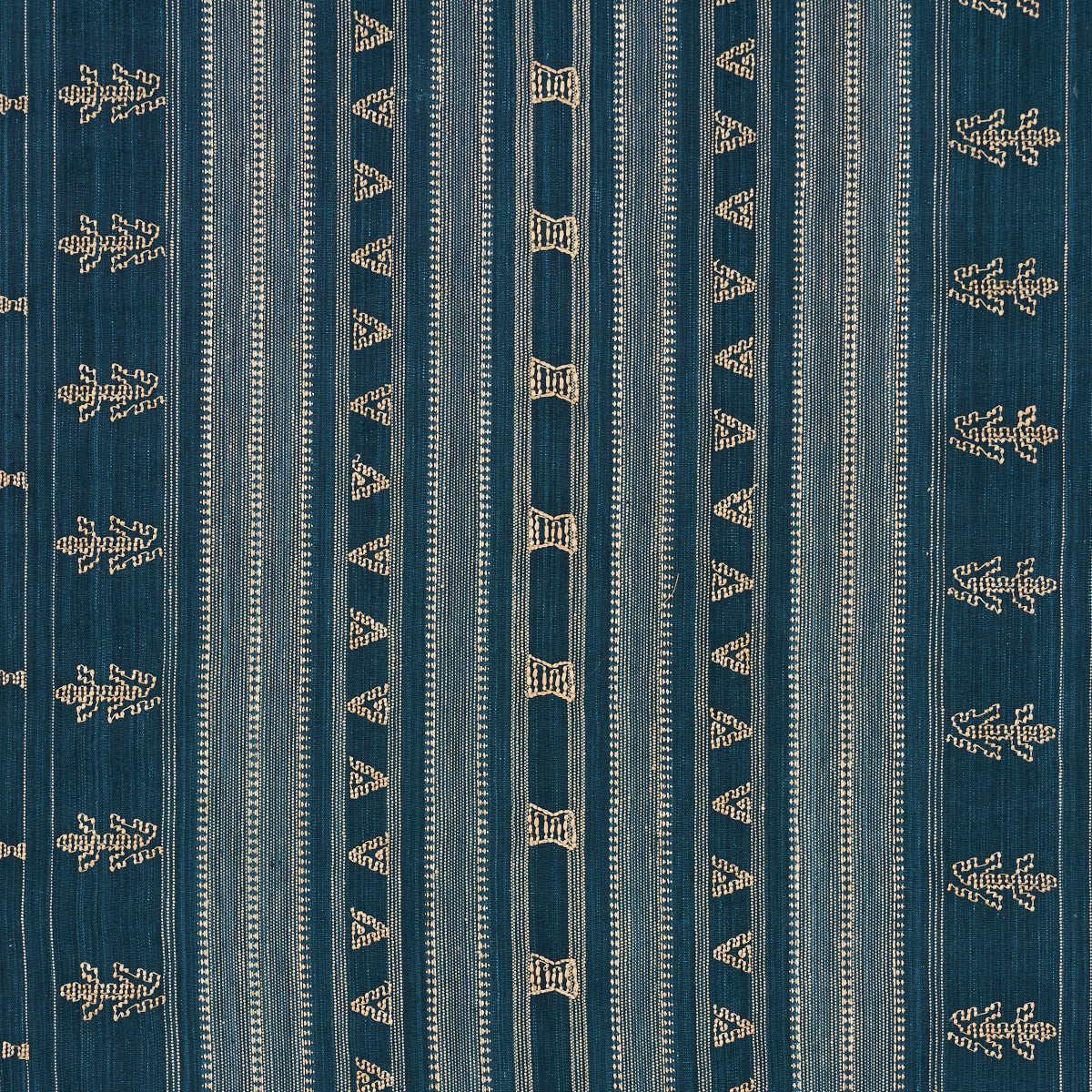 NIMA EMBROIDERED COTTON LINEN INDIGO
