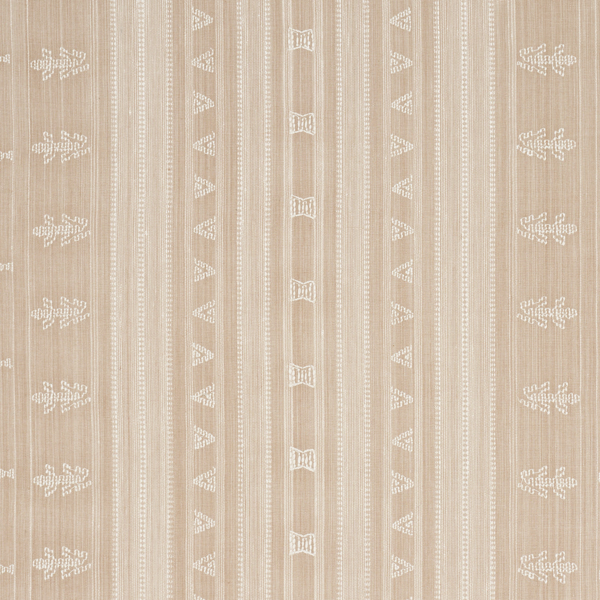 NIMA EMBROIDERED COTTON LINEN TAN