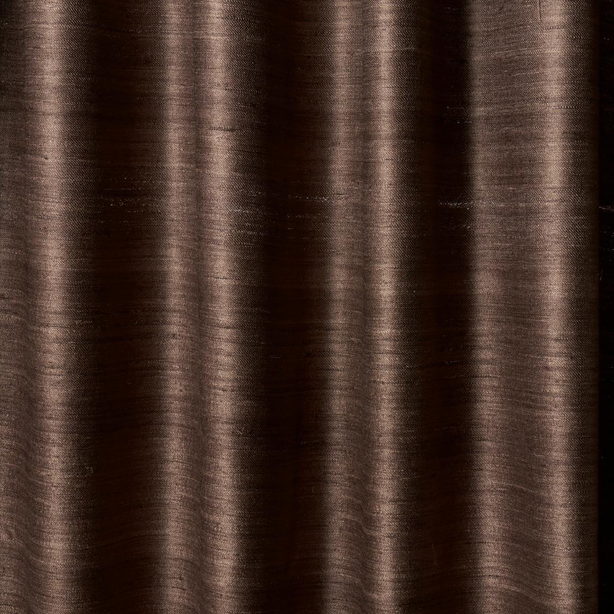 SCHUMACHER AMIR HANDWOVEN SILK CASEMENT WALNUT FABRIC | Atlanta Fabrics