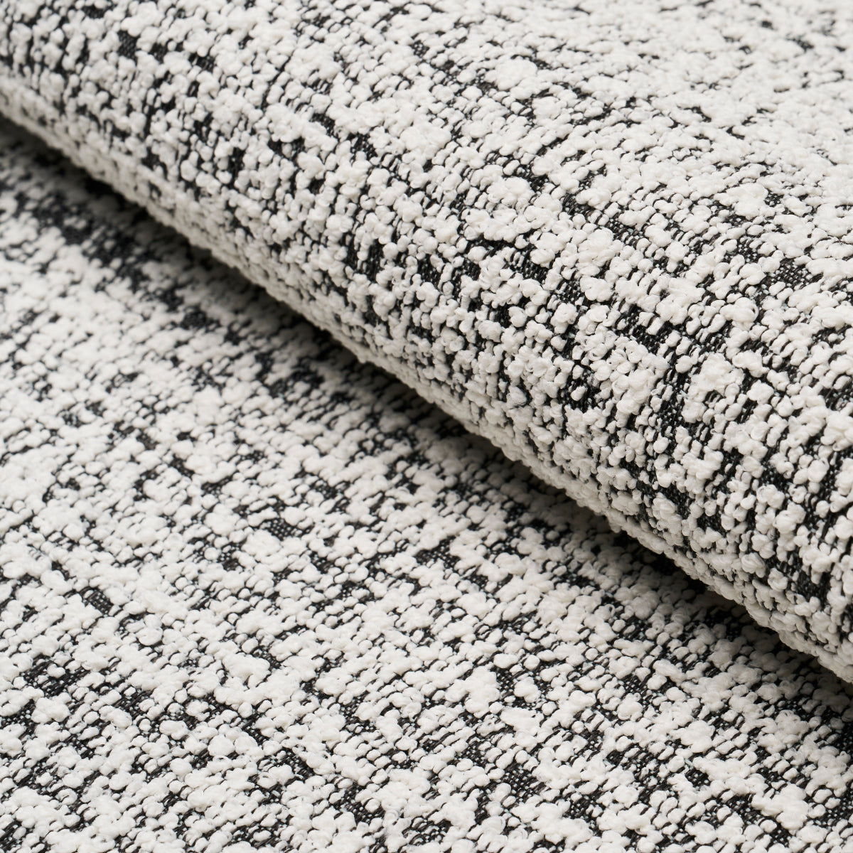 Schumacher ZUZU INDOOR/OUTDOOR WHITE ON BLACK Fabric | Atlanta Fabrics
