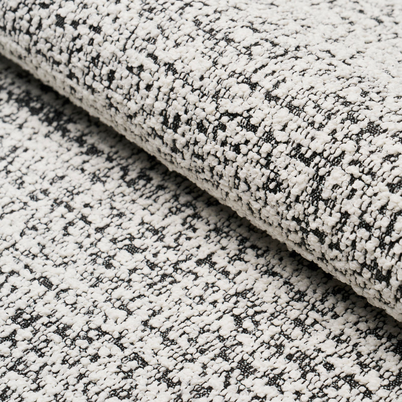 Schumacher ZUZU INDOOR/OUTDOOR WHITE ON BLACK Fabric | Atlanta Fabrics