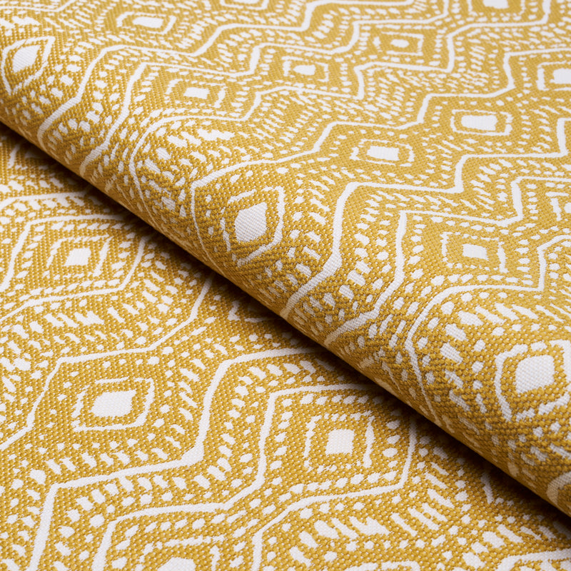 Schumacher COLMA INDOOR/OUTDOOR MARIGOLD Fabric | Atlanta Fabrics