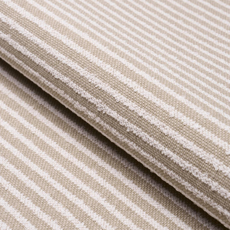 SCHUMACHER BOUCLÃ‰ STRIPE INDOOR/OUTDOOR FLAX FABRIC | Atlanta Fabrics
