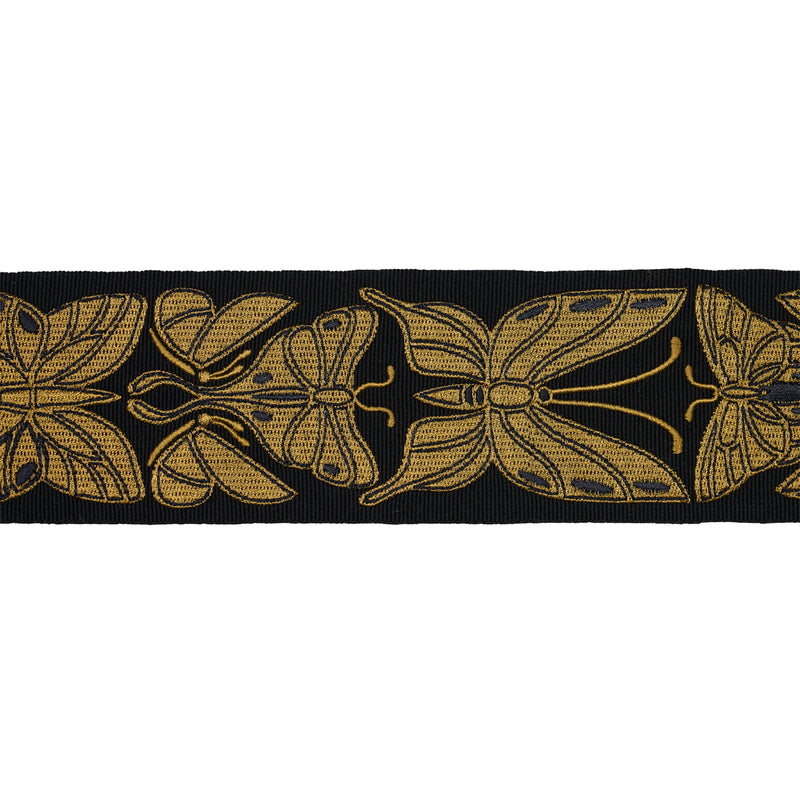 Schumacher METAMORPHOSIS TAPE NOIR & GOLD Trim | Atlanta Fabrics